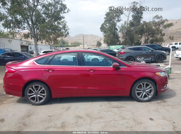 3FA6P0G73HR416571 2017 FORD FUSION Red უკანა სალონის ხედი
