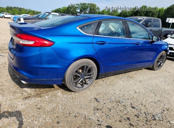 3FA6P0G74JR222489 2018 FORD FUSION Синий Задняя правая четверть