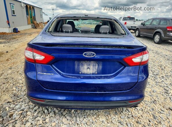3FA6P0G75GR170105 2016 FORD FUSION Blue Rear view