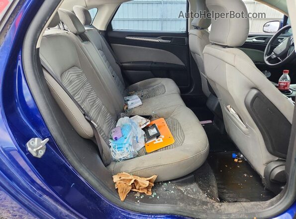 3FA6P0G75GR170105 2016 FORD FUSION Blue Rear seats view