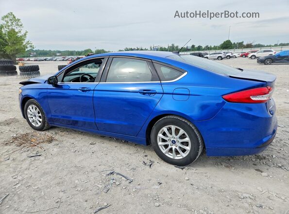 3FA6P0G75JR218161 2018 FORD FUSION Blue Rear left