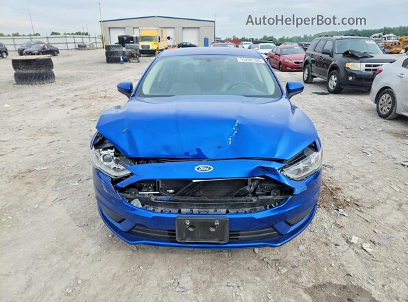 3FA6P0G75JR218161 2018 FORD FUSION Blue Front view