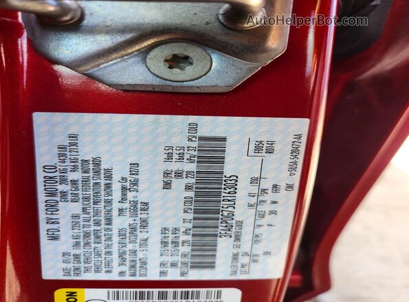 3FA6P0G75LR163035 2020 FORD FUSION Burgundy Widok komory silnika