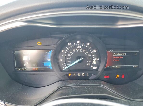3FA6P0G75LR229115 2020 FORD FUSION White ხელსაწყოთა პანელის ხედი