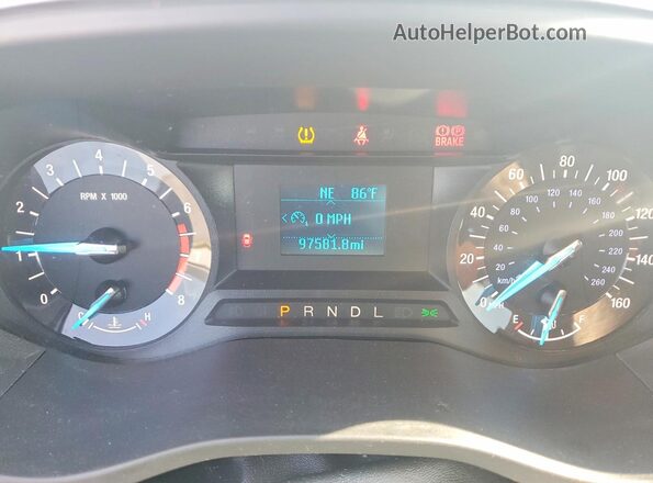 3FA6P0G76HR388006 2017 FORD FUSION White Widok zestawu wskaźników
