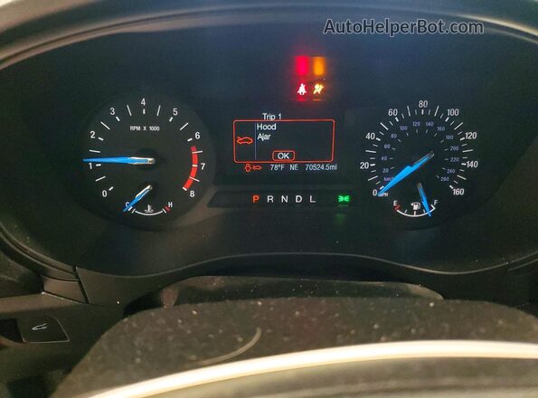 3FA6P0G76KR280962 2019 FORD FUSION Black ხელსაწყოთა პანელის ხედი