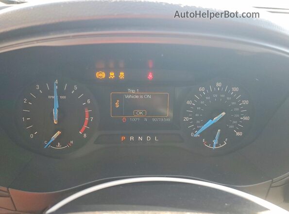 3FA6P0G77LR140551 2020 FORD FUSION Gray Widok zestawu wskaźników