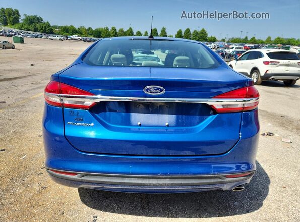 3FA6P0G78JR211432 2018 FORD FUSION Синий Вид сзади