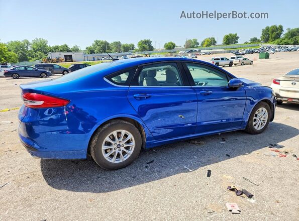 3FA6P0G78JR211432 2018 FORD FUSION Синий Задняя правая четверть