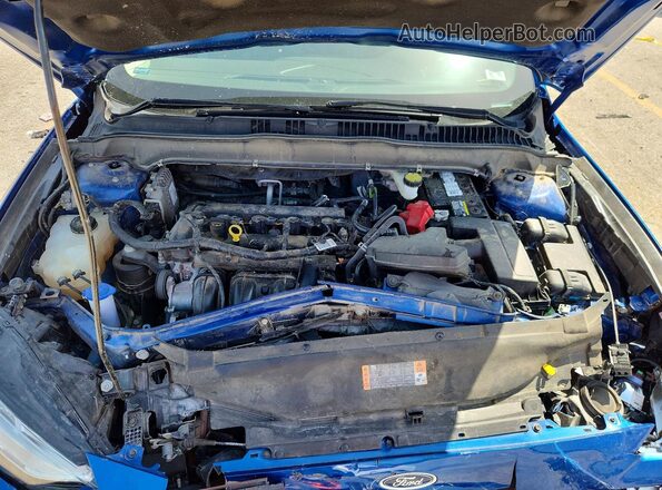 3FA6P0G78JR211432 2018 FORD FUSION Синий Вид задней части салона