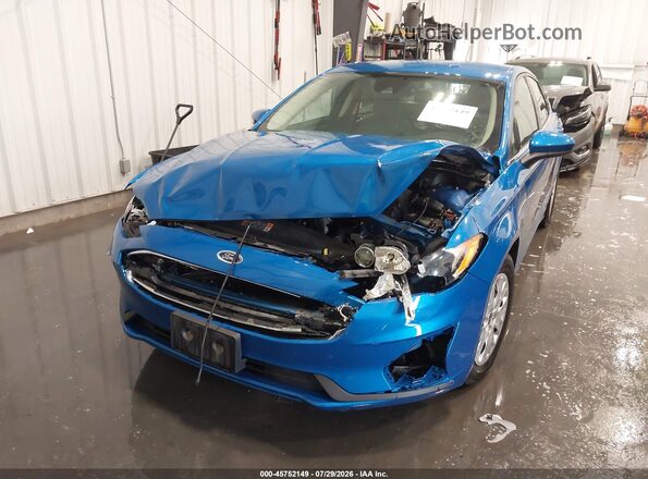 3FA6P0G79KR172013 2019 FORD FUSION Blue Вид спереду