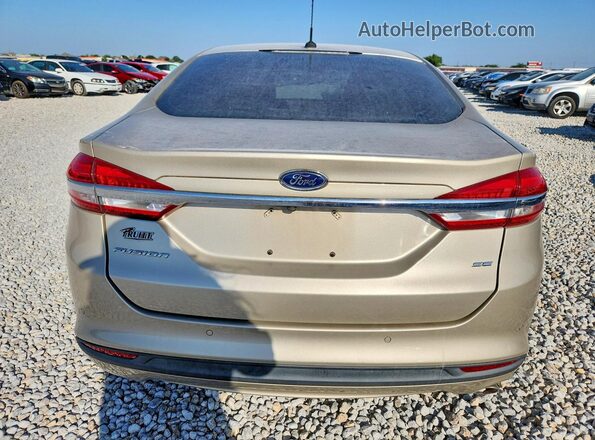 3FA6P0H70JR114675 2018 FORD FUSION Бежевый Вид сзади