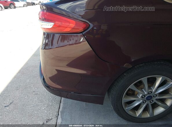 3FA6P0H71HR394228 2017 FORD FUSION Burgundy Vista frontal