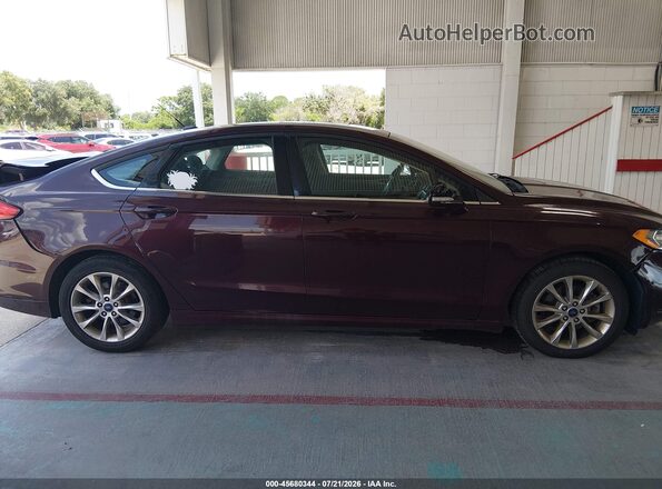 3FA6P0H71HR394228 2017 FORD FUSION Burgundy Vista interior trasera