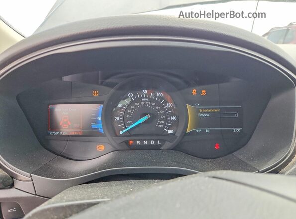 3FA6P0H71JR107685 2018 FORD FUSION Gray ხელსაწყოთა პანელის ხედი