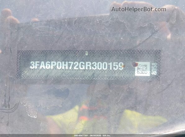 3FA6P0H72GR300159 2016 FORD FUSION Silver Widok komory silnika