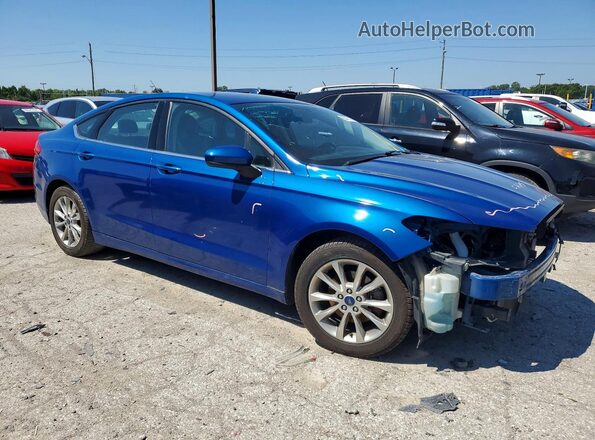 3FA6P0H72HR259405 2017 FORD FUSION Синий Передняя правая четверть