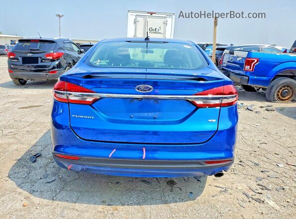 3FA6P0H72HR404751 2017 FORD FUSION Blue Вид ззаду