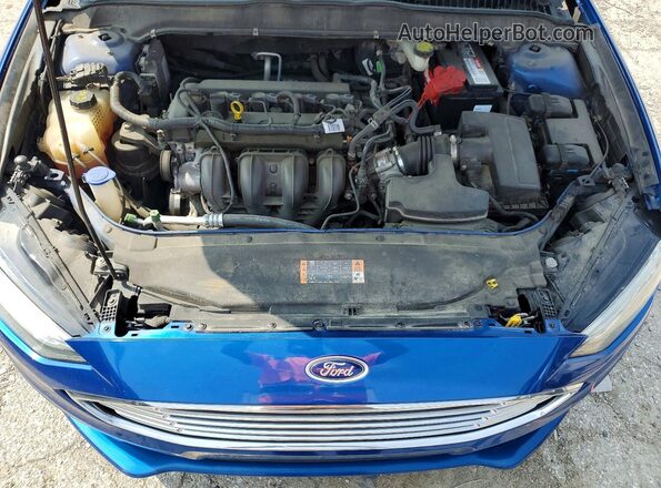 3FA6P0H72HR404751 2017 FORD FUSION Blue Вид задньої частини салону