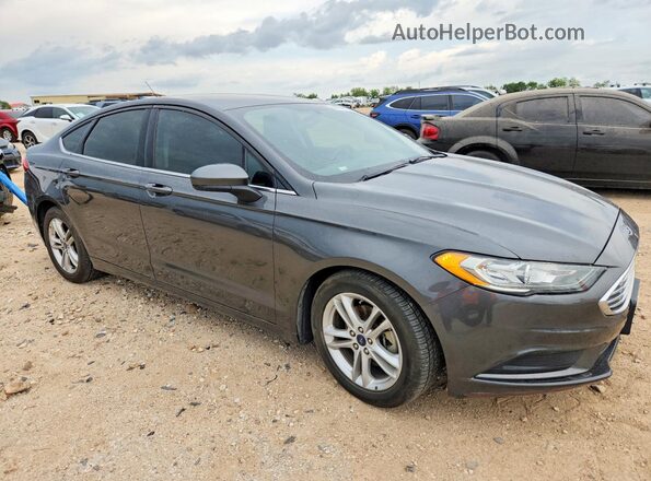 3FA6P0H72JR176398 2018 FORD FUSION Серый Передняя правая четверть