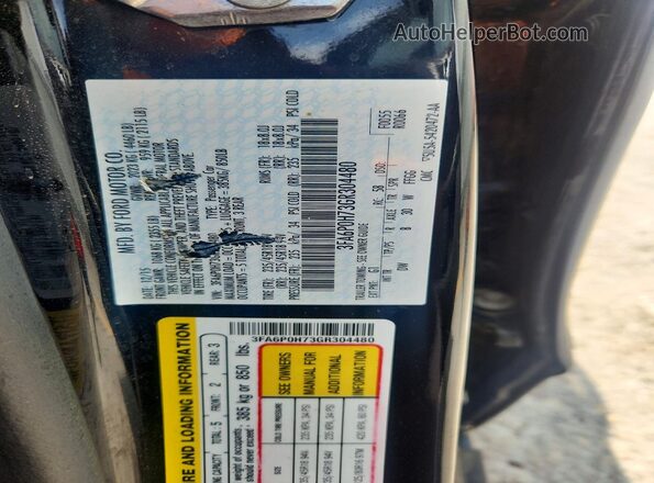 3FA6P0H73GR304480 2016 FORD FUSION Black Вид підкапотного простору
