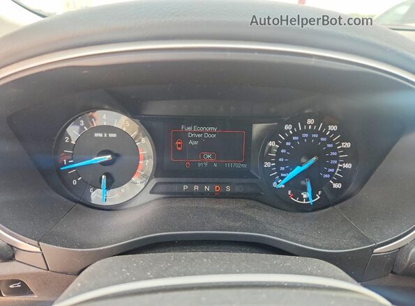 3FA6P0H73GR304480 2016 FORD FUSION Black Вид щитка приладів