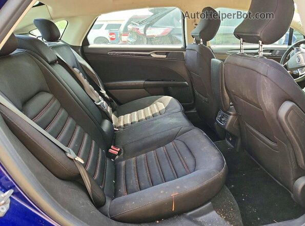 3FA6P0H73GR352173 2016 FORD FUSION Blue Rear seats view