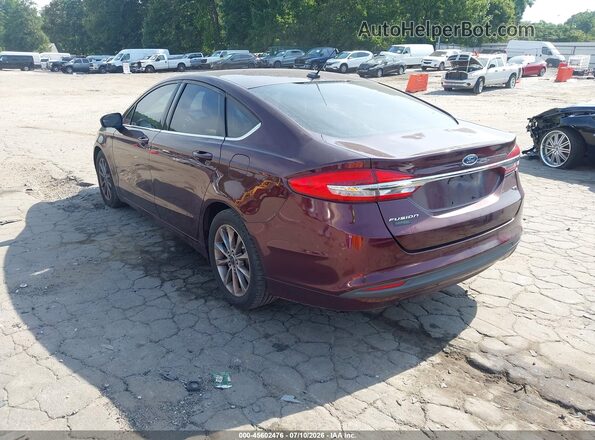 3FA6P0H73HR137250 2017 FORD FUSION Бордовый Задняя левая четверть