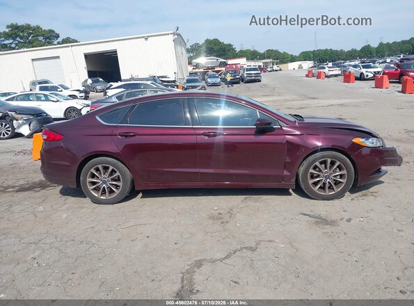 3FA6P0H73HR137250 2017 FORD FUSION Бордовый Вид задней части салона