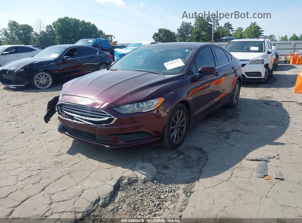 3FA6P0H73HR137250 2017 FORD FUSION Бордовый Передняя левая четверть