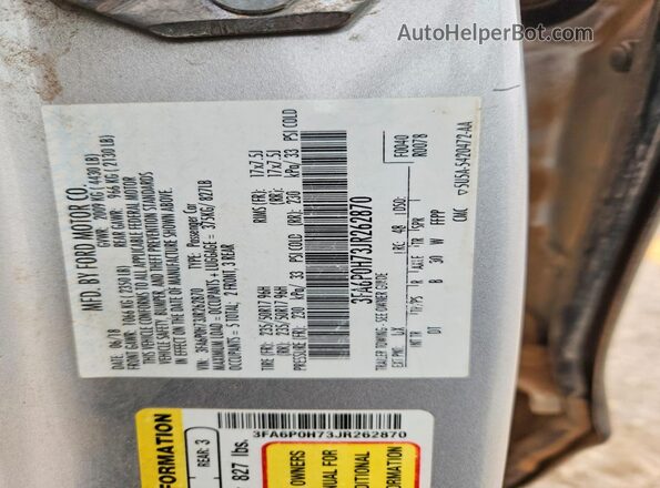 3FA6P0H73JR262870 2018 FORD FUSION Silver Engine compartment view
