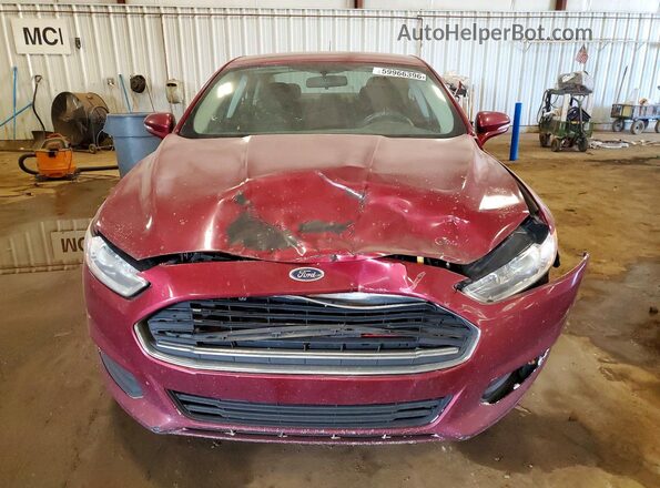 3FA6P0H74GR253295 2016 FORD FUSION Red წინა ხედი