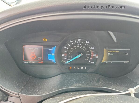 3FA6P0H74JR109897 2018 FORD FUSION Gray Вид щитка приладів
