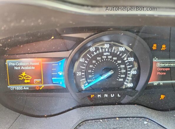 3FA6P0H74LR195313 2020 FORD FUSION Белый Вид щитка приборов