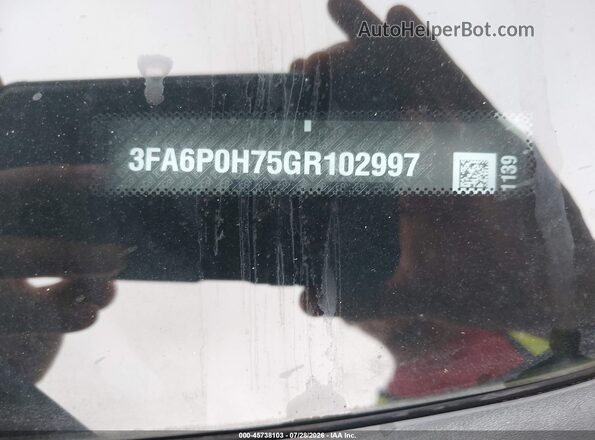 3FA6P0H75GR102997 2016 FORD FUSION Black Вид підкапотного простору