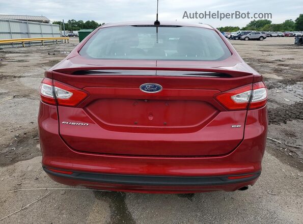 3FA6P0H75GR141184 2016 FORD FUSION Red Rear view