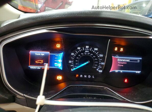 3FA6P0H75HR287330 2017 FORD FUSION Blue Widok zestawu wskaźników
