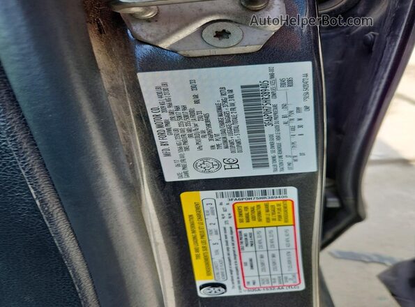 3FA6P0H75HR389405 2017 FORD FUSION Gray Vista del compartimento del motor