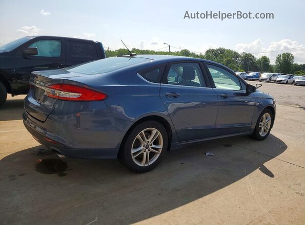 3FA6P0H75JR114543 2018 FORD FUSION Blue Задня права чверть