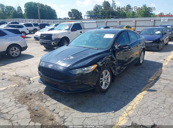3FA6P0H75JR249408 2018 FORD FUSION Black წინა მარცხენა ხედი სამი მეოთხედიდან