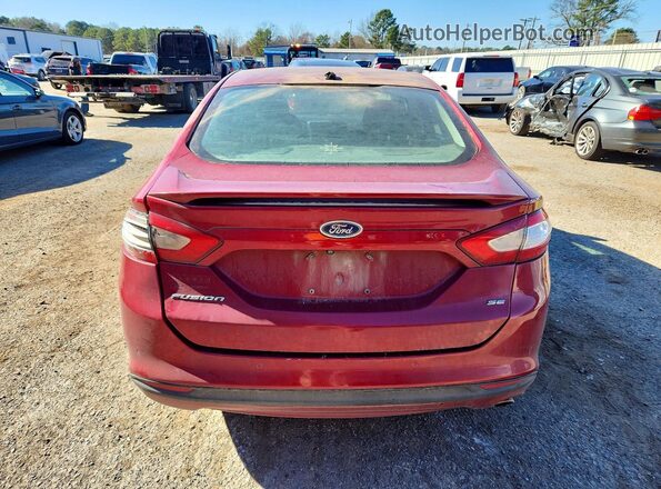 3FA6P0H76GR337733 2016 FORD FUSION Red უკანა ხედი