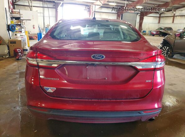 3FA6P0H76HR186409 2017 FORD FUSION Бордовый Вид сзади