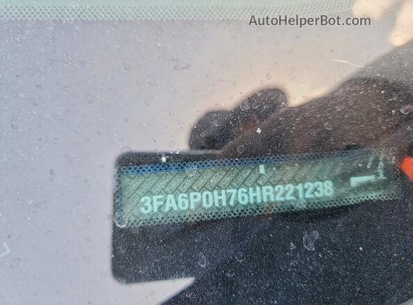 3FA6P0H76HR221238 2017 FORD FUSION Blue VIN կոդի պիտակի տեսք