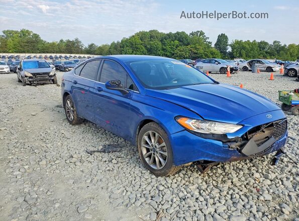 3FA6P0H76HR319220 2017 FORD FUSION Blue Front right