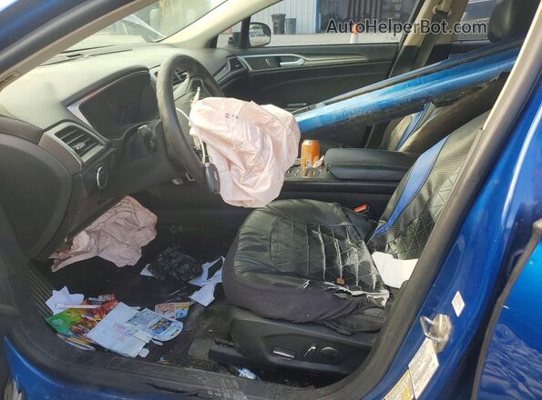 3FA6P0H76HR319220 2017 FORD FUSION Blue Front interior view