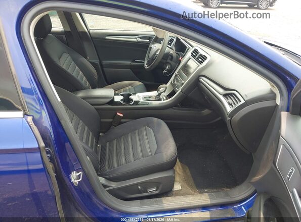 3FA6P0H77GR322948 2016 FORD FUSION Blue Вид салону спереду