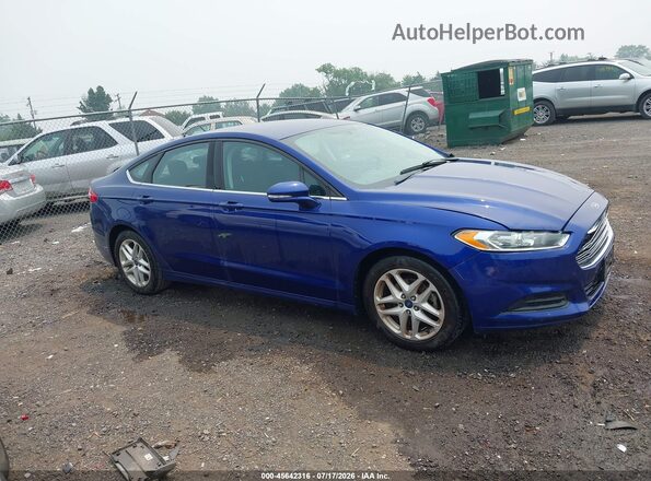 3FA6P0H77GR322948 2016 FORD FUSION Blue Вид задньої частини салону