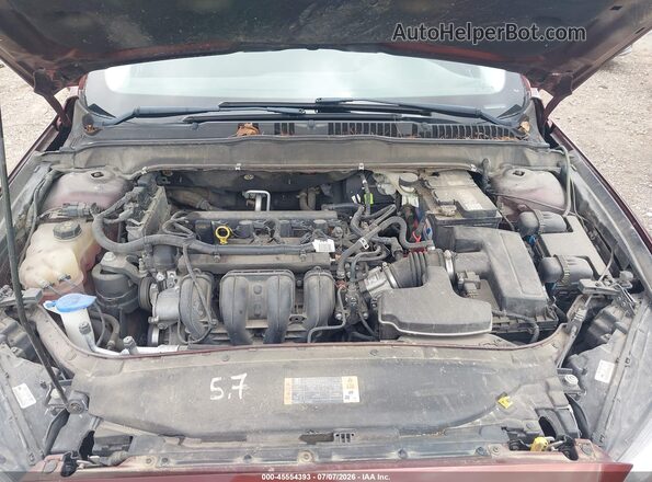 3FA6P0H77GR353441 2016 FORD FUSION Maroon Vista trasera
