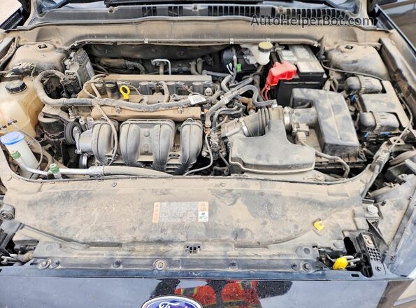 3FA6P0H77HR214945 2017 FORD FUSION Черный Вид задней части салона