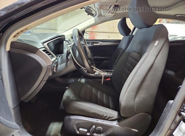 3FA6P0H77HR393875 2017 FORD FUSION Black წინა სალონის ხედი